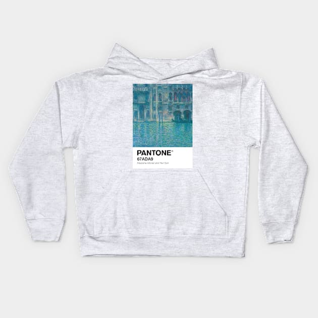 MONET PANTONE -Palazzo da Mula, Venice (1908) by Claude Monet Poster Kids Hoodie by theartistmusician